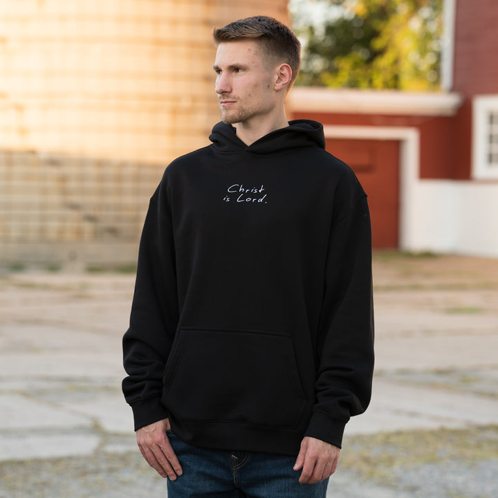 "Christ is Lord" Embroidered Oversized Hoodie