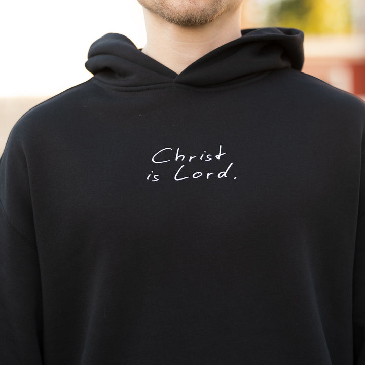 "Christ is Lord" Embroidered Oversized Hoodie