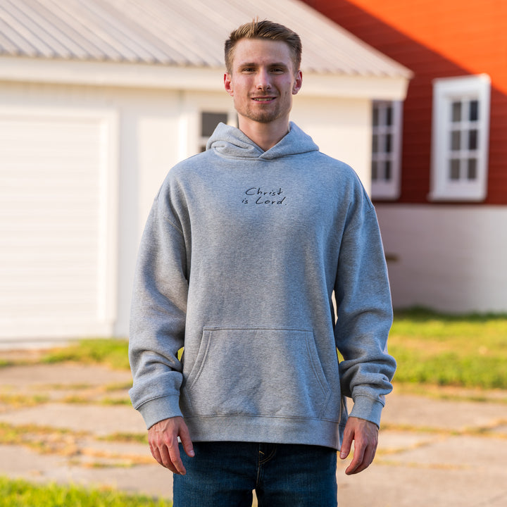"Christ is Lord" Embroidered Oversized Hoodie