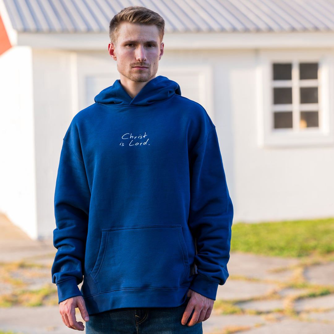 "Christ is Lord" Embroidered Oversized Hoodie
