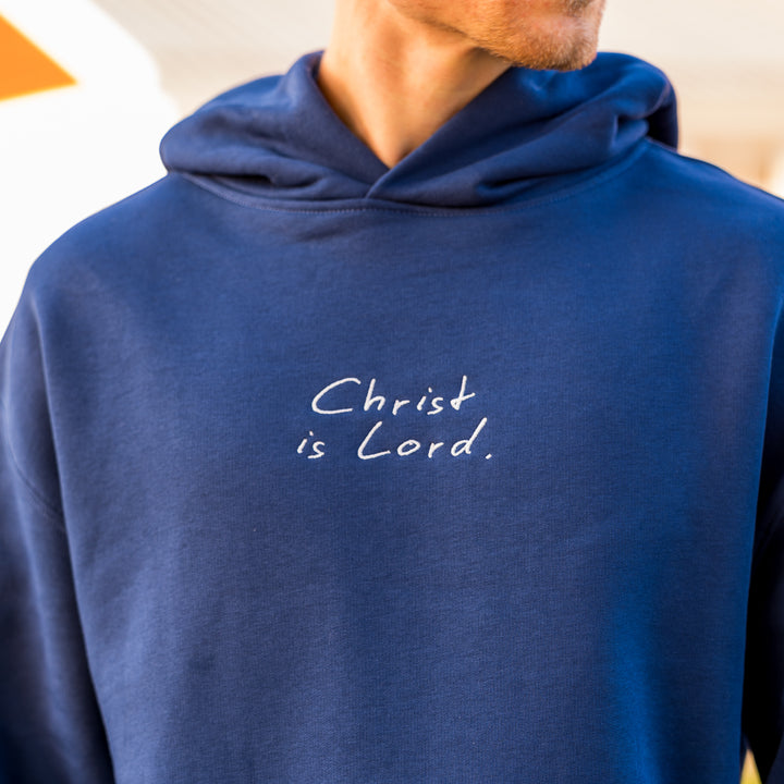 "Christ is Lord" Embroidered Oversized Hoodie