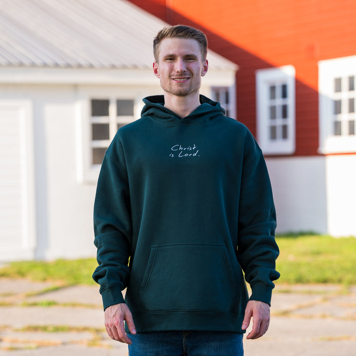 "Christ is Lord" Embroidered Oversized Hoodie