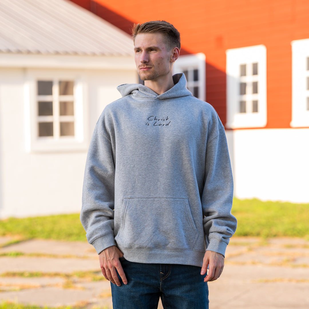 "Christ is Lord" Embroidered Oversized Hoodie