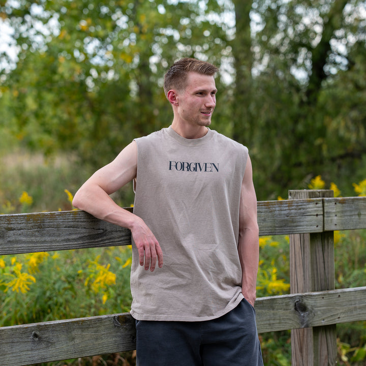 "Forgiven" Faded Tank Top
