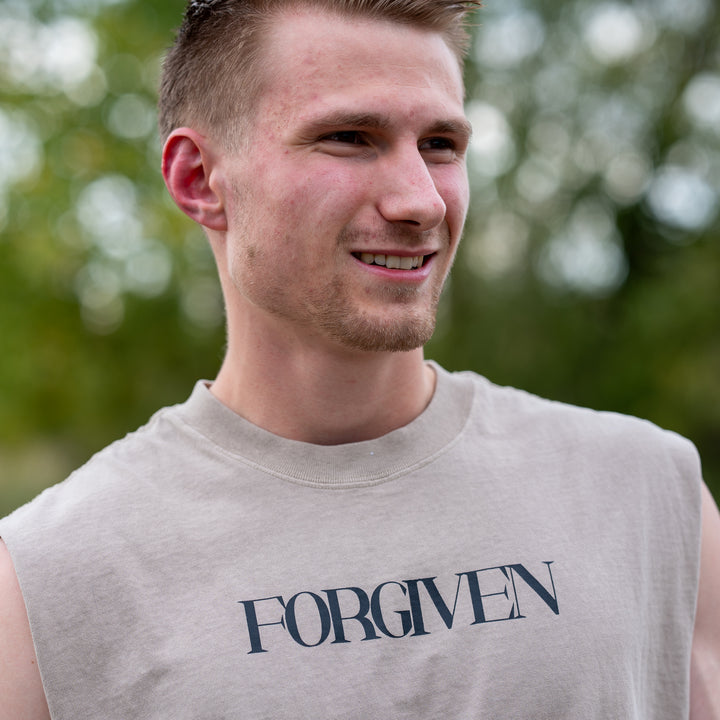 "Forgiven" Faded Tank Top