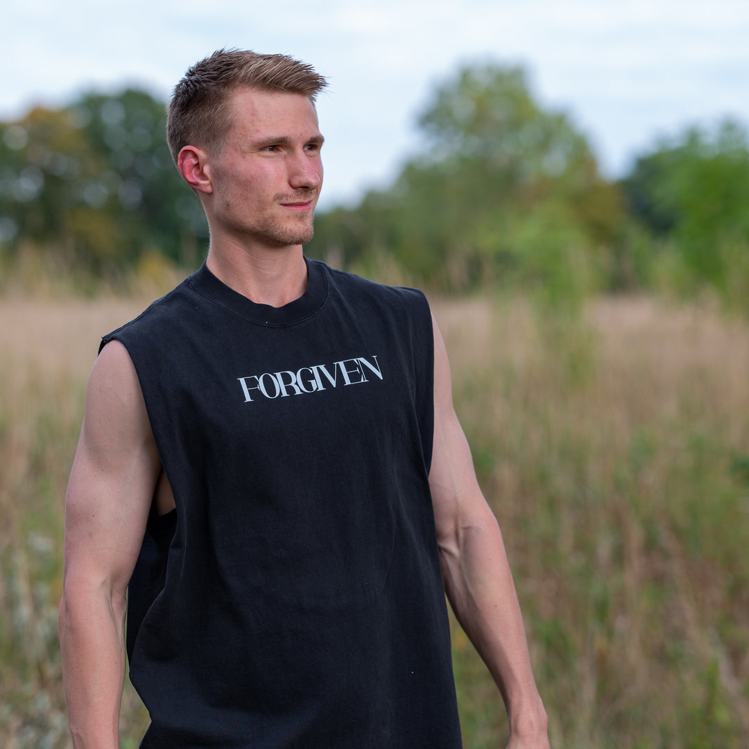 "Forgiven" Faded Tank Top