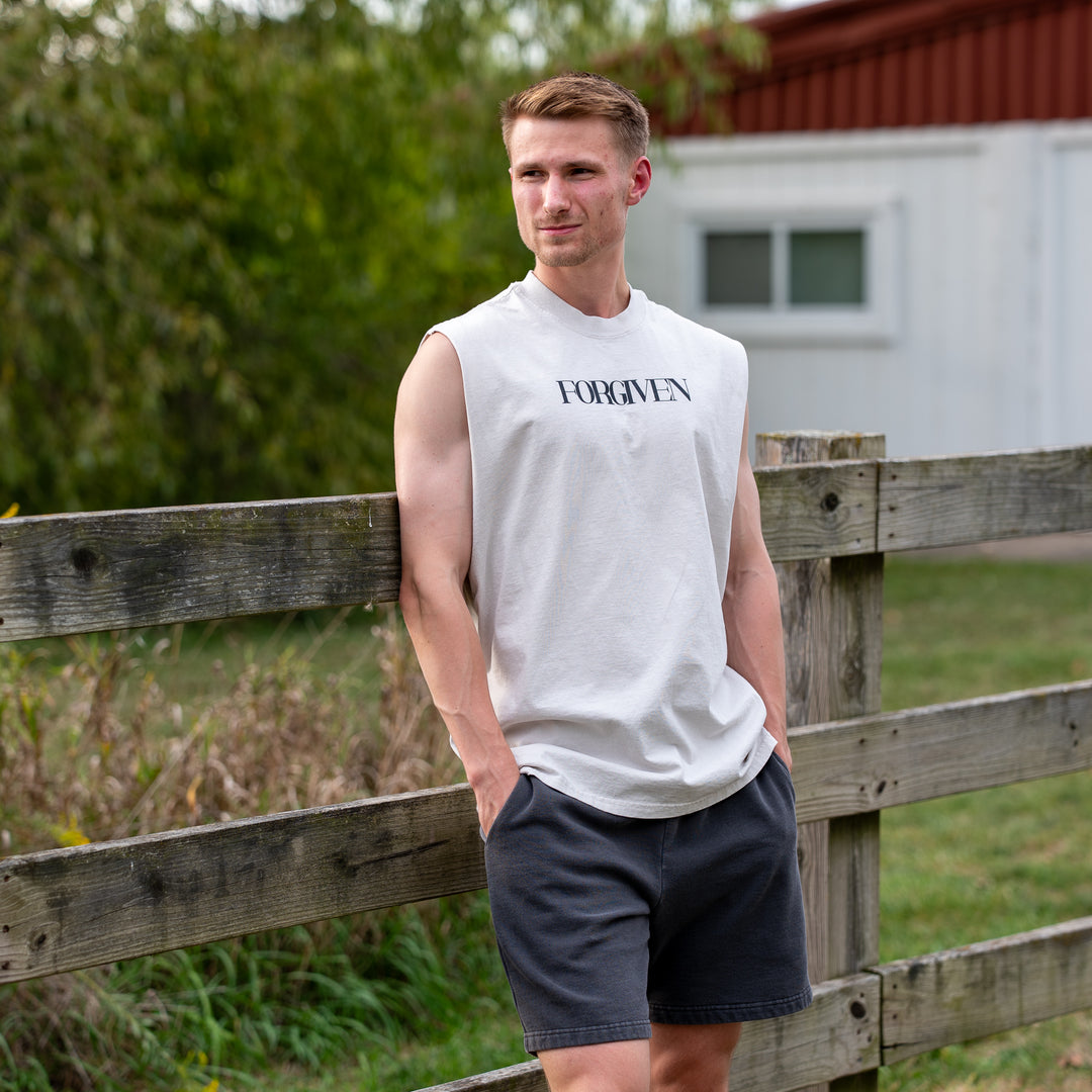 "Forgiven" Faded Tank Top