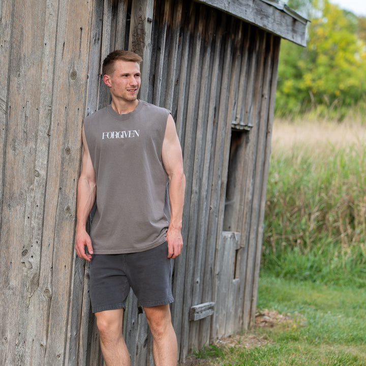 "Forgiven" Faded Tank Top
