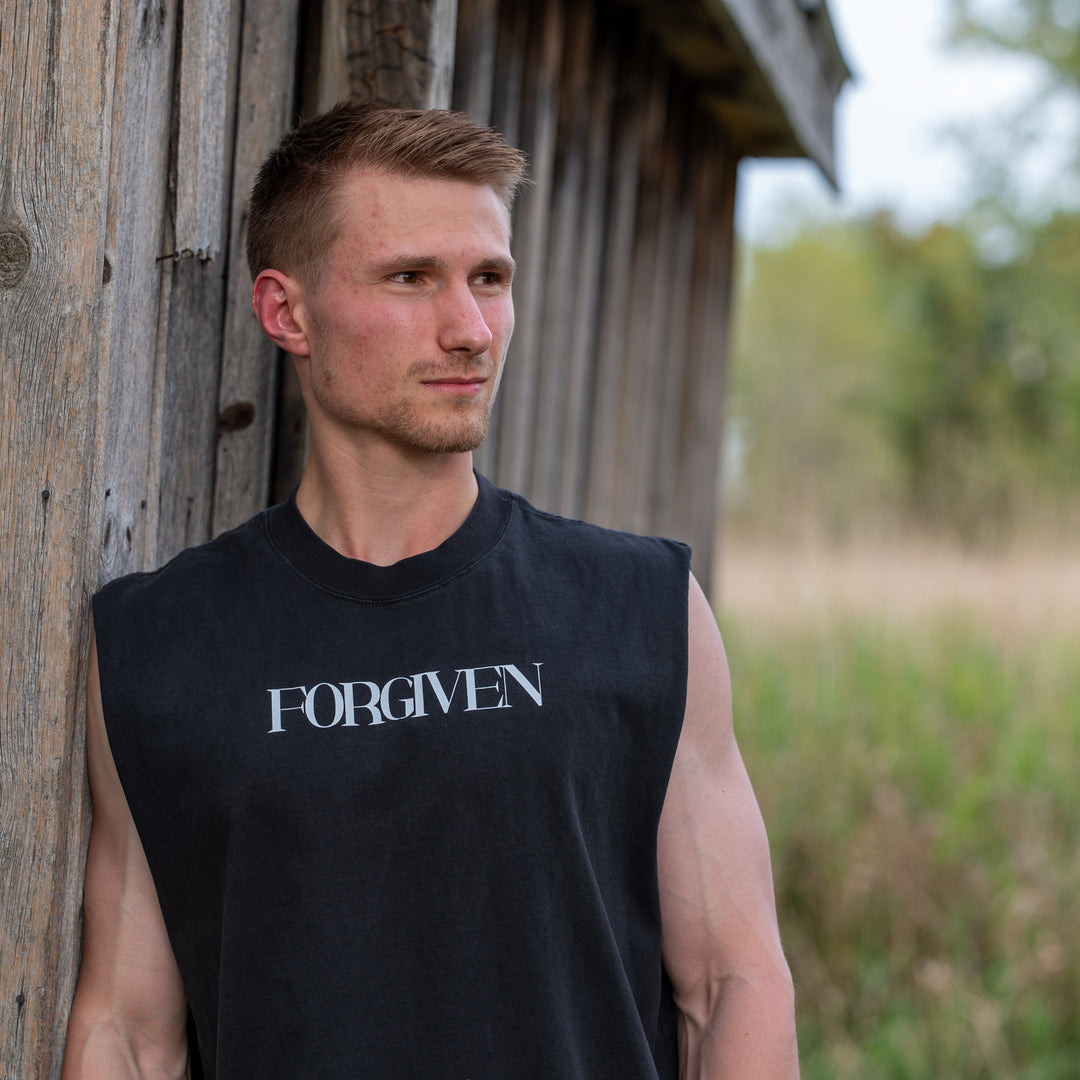 "Forgiven" Faded Tank Top