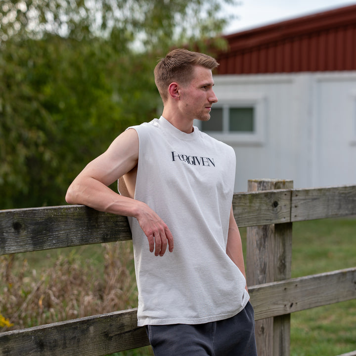"Forgiven" Faded Tank Top