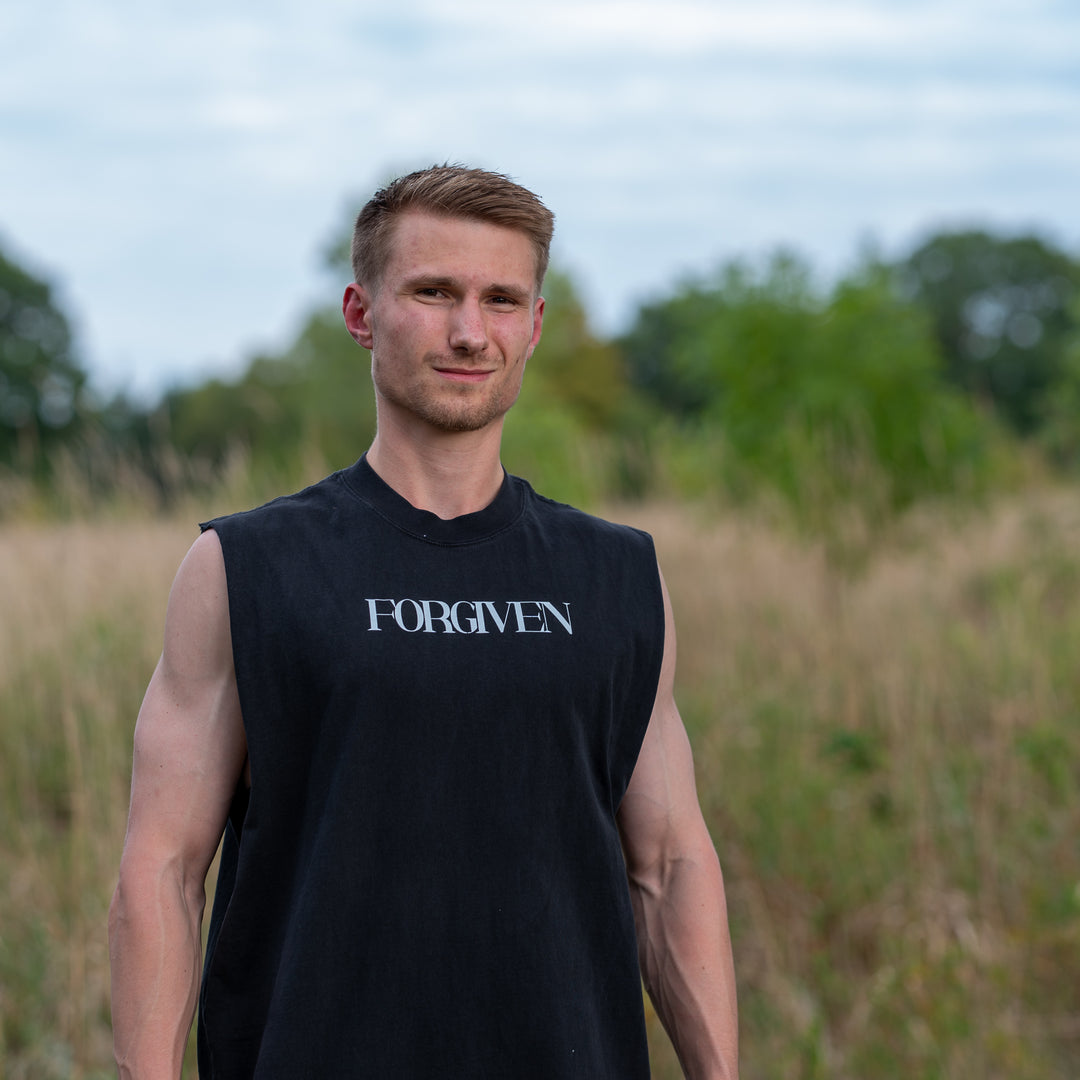 "Forgiven" Faded Tank Top