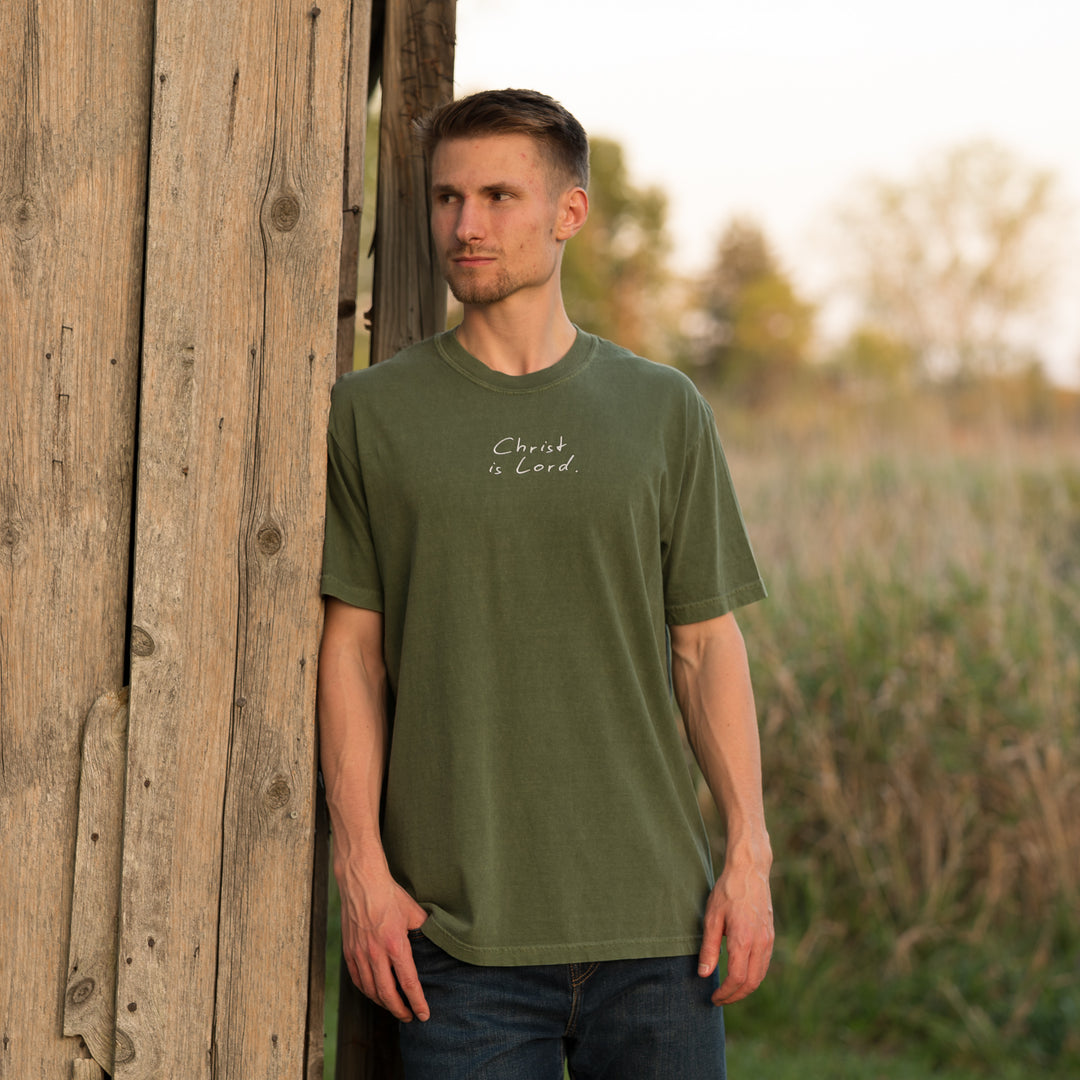 "Christ is Lord" Embroidered T-Shirt
